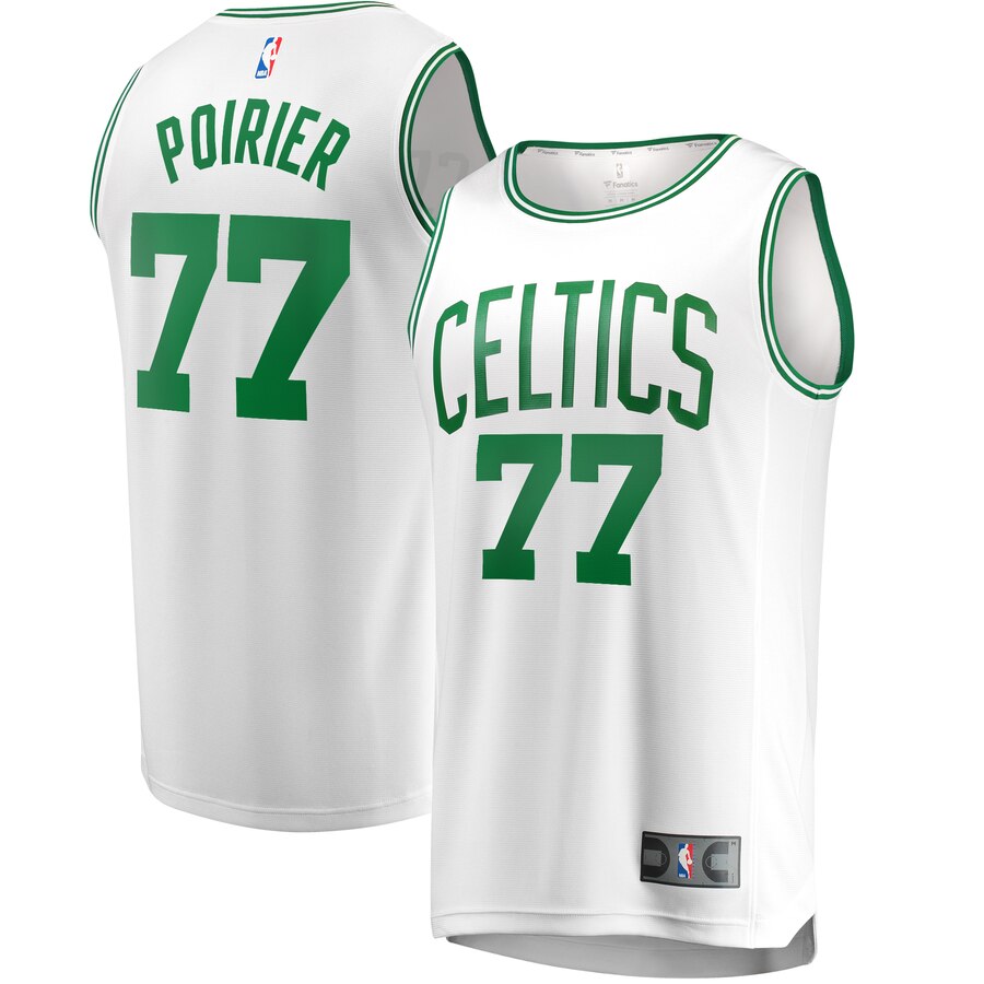 Men's Boston Celtics Vincent Poirier #77 Fast Break Fanatics Branded Association Edition Player White Jersey 2401MRXP